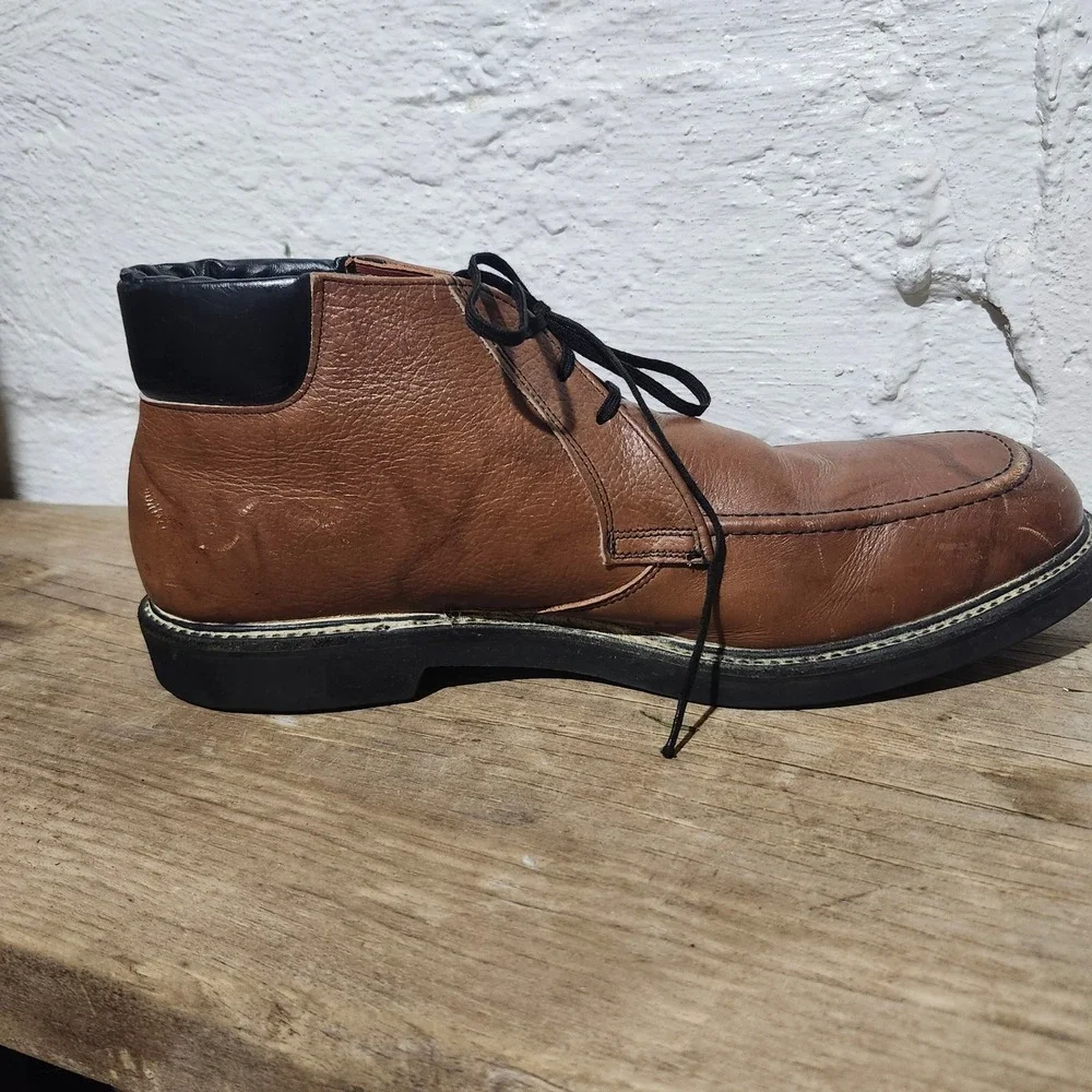 Red Wing Shoes 2216-2 Mens Brown Leather Moc Toe Chukka Work Boots USA 13D VTG